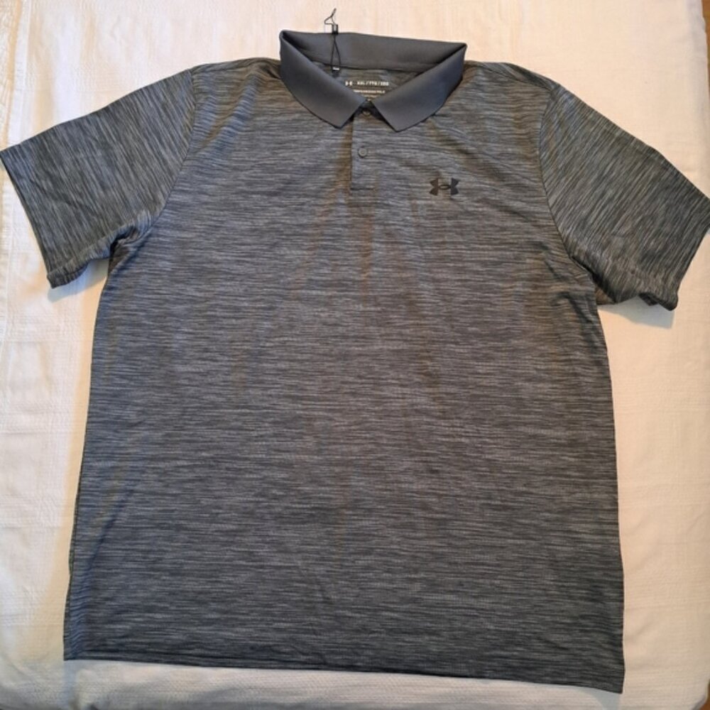 Under Armour men's size XXL The Performance Polo Golf, Loose, 2 tone Gray New